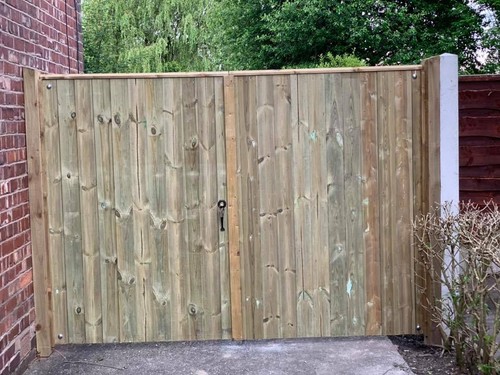 Wooden driveway gates - gates, high