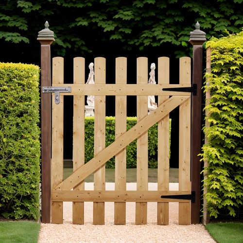 6ft wood picket garden - wood,